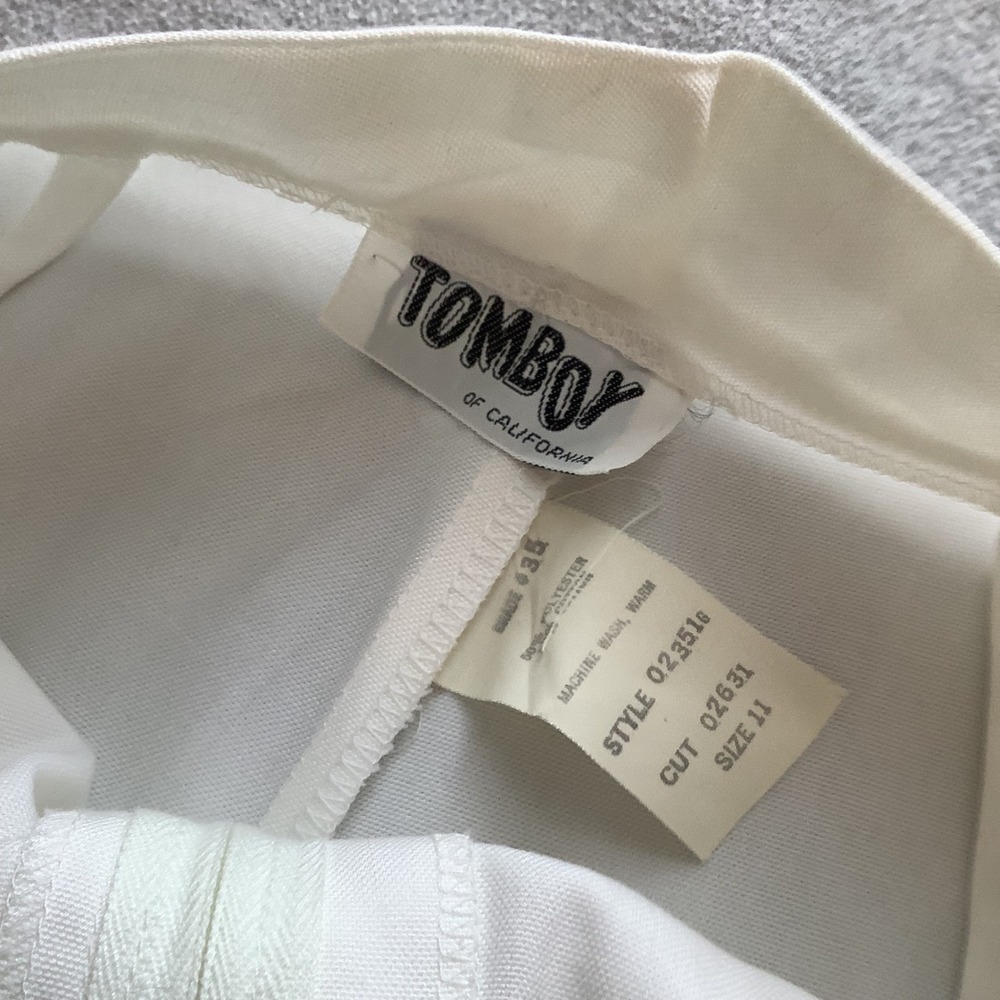 Vintage Tomboy of California White Culottes Wide Leg Shorts Belted 023516 11 - Picture 3 of 4